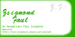 zsigmond faul business card